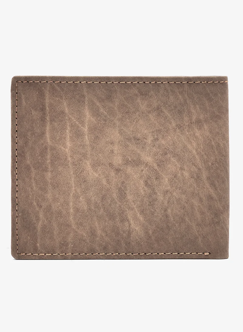 Robert Wood Genuine Leather Horse Logo Bi Fold Wallet